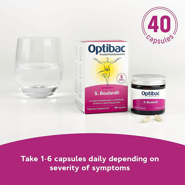 Optibac Saccharomyces Boulardii Digestive Capsules 40's - Easy Pharmacy LLC