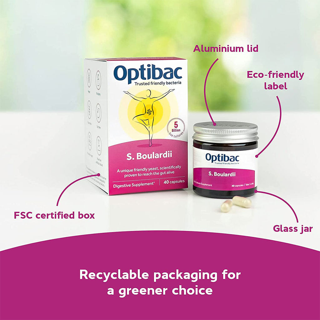 Optibac Saccharomyces Boulardii Digestive Capsules 40's - Easy Pharmacy LLC