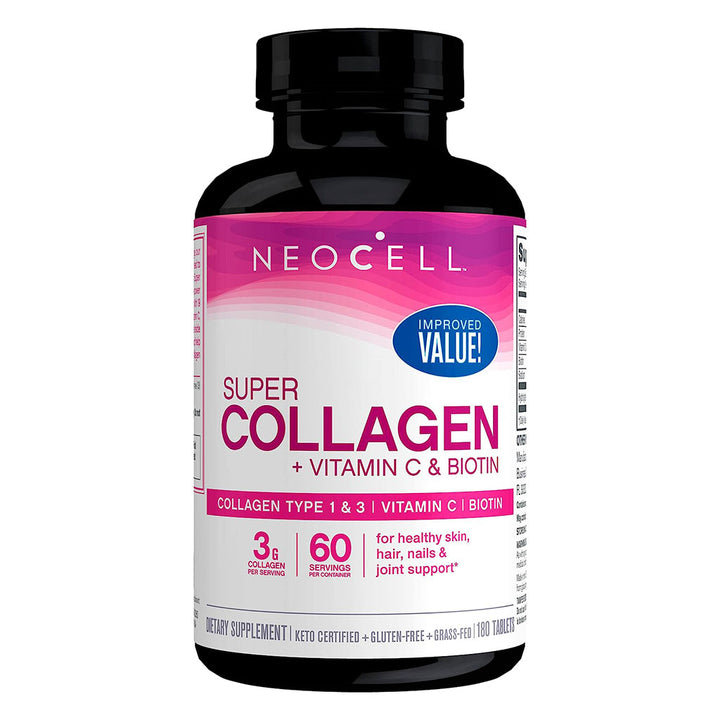 NeoCell Super Collagen + Vitamin C & Biotin Tablets For healthy skin, hair, nails & joints 180's - Easy Pharmacy LLC