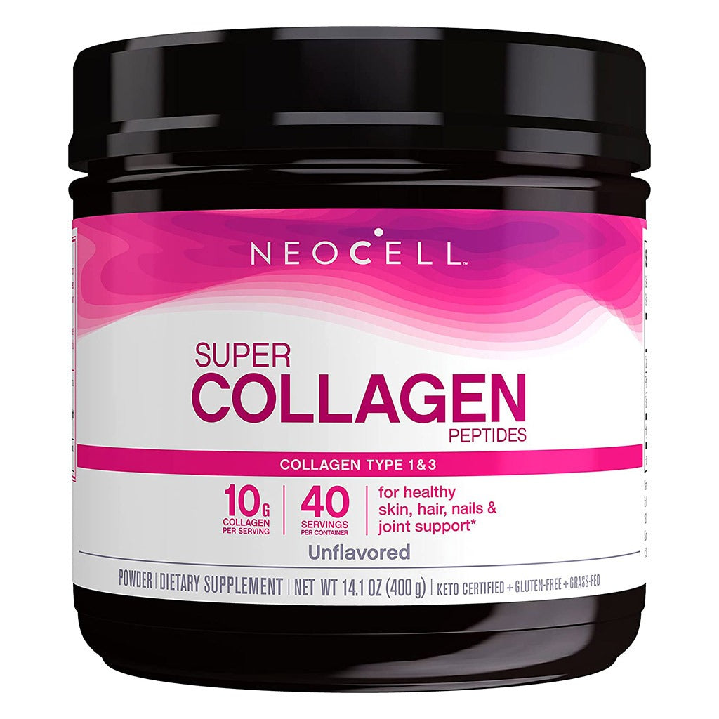 NeoCell Super Collagen Peptides Collagen Type 1 & 3 Powder Unflavored For healthy skin, hair & nails 400g - Easy Pharmacy LLC