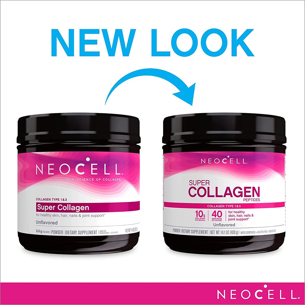 NeoCell Super Collagen Peptides Collagen Type 1 & 3 Powder Unflavored For healthy skin, hair & nails 400g - Easy Pharmacy LLC
