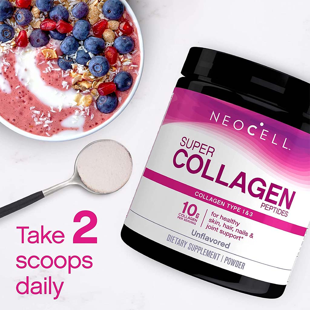 NeoCell Super Collagen Peptides Collagen Type 1 & 3 Powder Unflavored For healthy skin, hair & nails 400g - Easy Pharmacy LLC