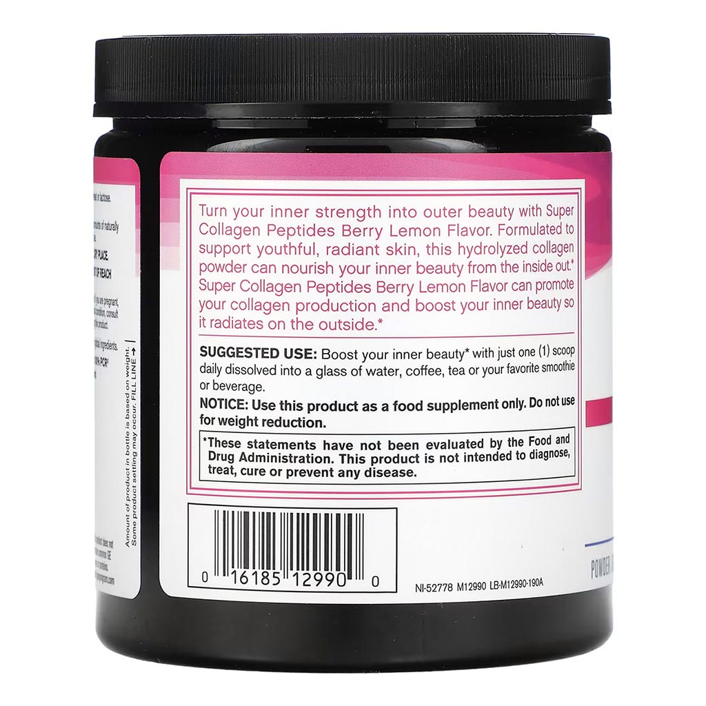 NeoCell Super Collagen Peptide Collagen Type 1 & 3 Powder Berry Lemon Flavor For healthy skin, hair & nails 190g - Easy Pharmacy LLC
