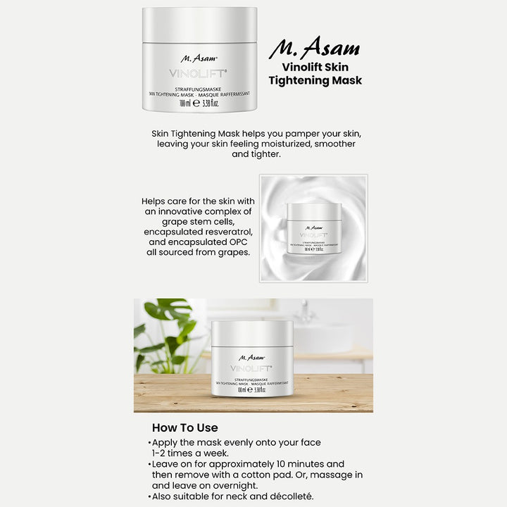 M. Asam Vinolift Lipopearls Skin Tightening Mask 100ml - Easy Pharmacy LLC