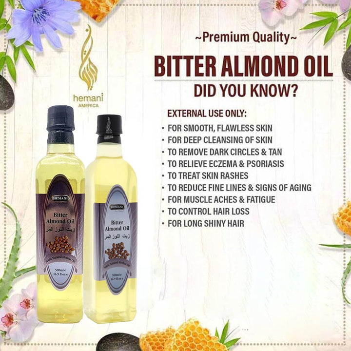 Hemani Bitter Almond Multi Purpose Oil 500ml - Easy Pharmacy LLC