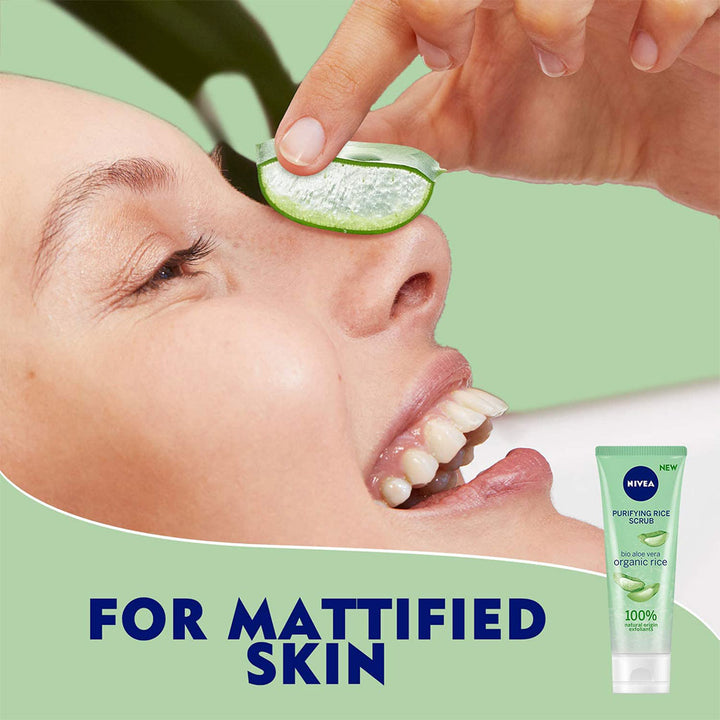 Nivea Purify Organic Rice Scrub For Combination Skin 75ml - Easy Pharmacy LLC