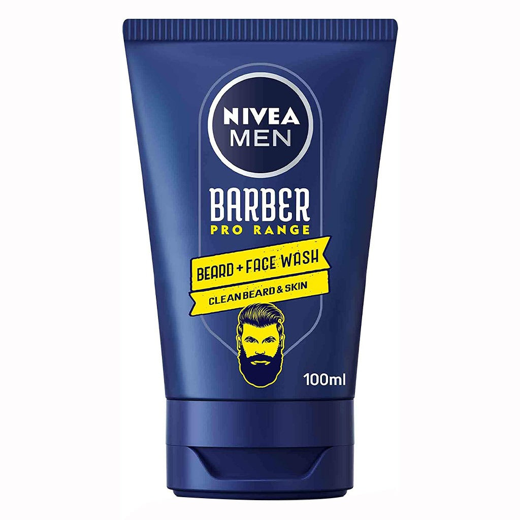 Nivea Men Barber Pro Range Beard + Face Wash For Clean Beard And Skin 100ml - Easy Pharmacy LLC