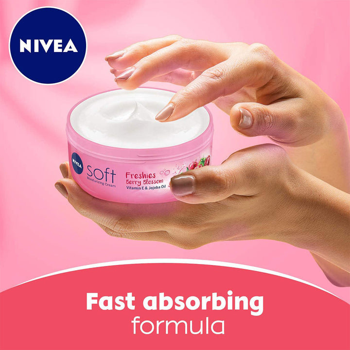 Nivea Freshies Berry Blossom Soft Moisturizing Cream With Vitamin E & Jojoba Oil 100ml - Easy Pharmacy LLC