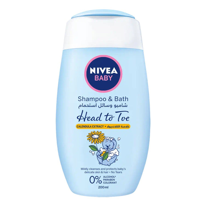 Nivea Baby Head To Toe Shampoo & Bath With Calendula Extract 200ml - Easy Pharmacy LLC