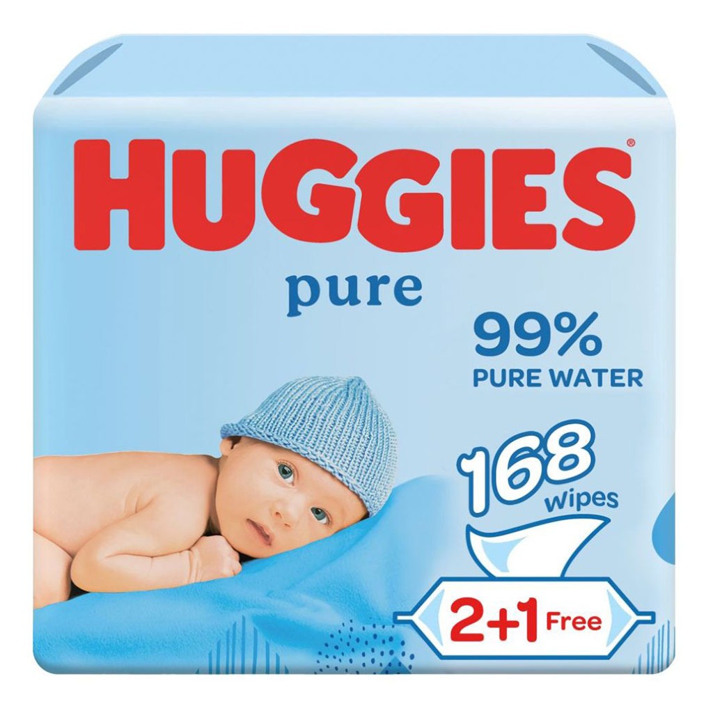 Huggies Pure Cleansing Baby Wet Wipes, Pack of 168's - Easy Pharmacy LLC