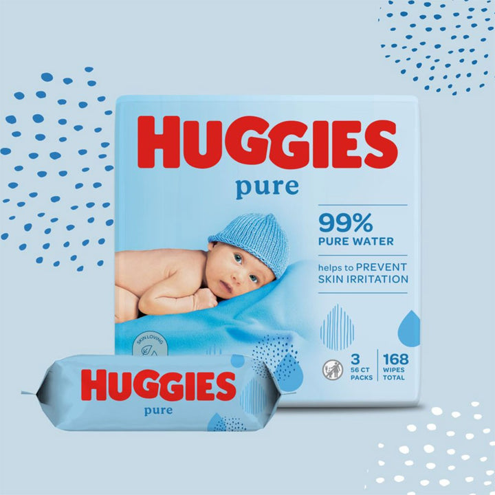Huggies Pure Cleansing Baby Wet Wipes, Pack of 168's - Easy Pharmacy LLC