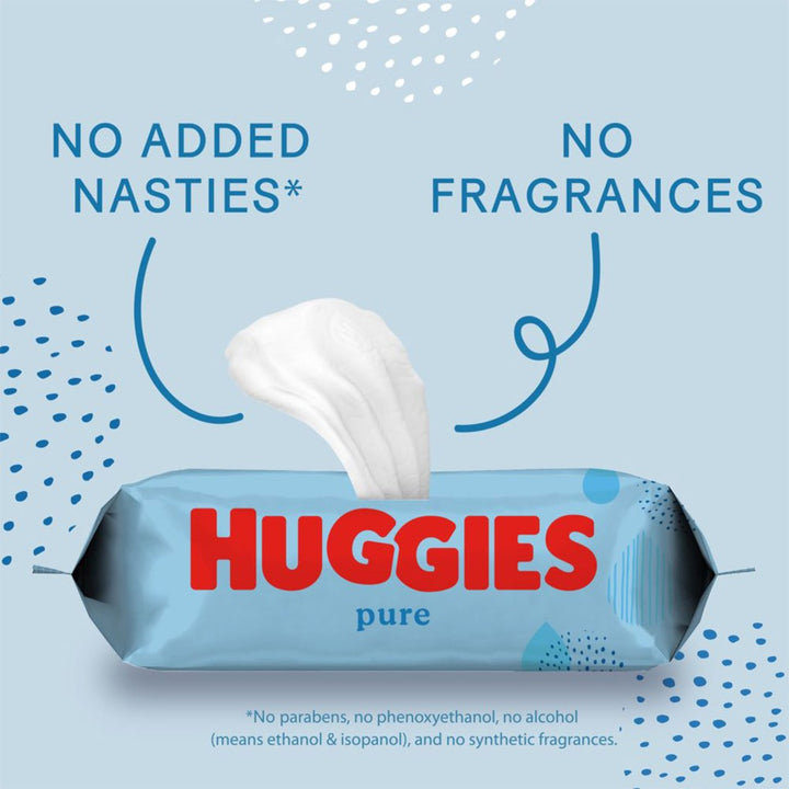 Huggies Pure Cleansing Baby Wet Wipes, Pack of 168's - Easy Pharmacy LLC