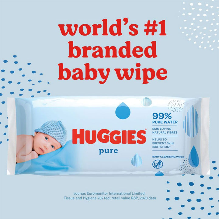 Huggies Pure Cleansing Baby Wet Wipes, Pack of 168's - Easy Pharmacy LLC