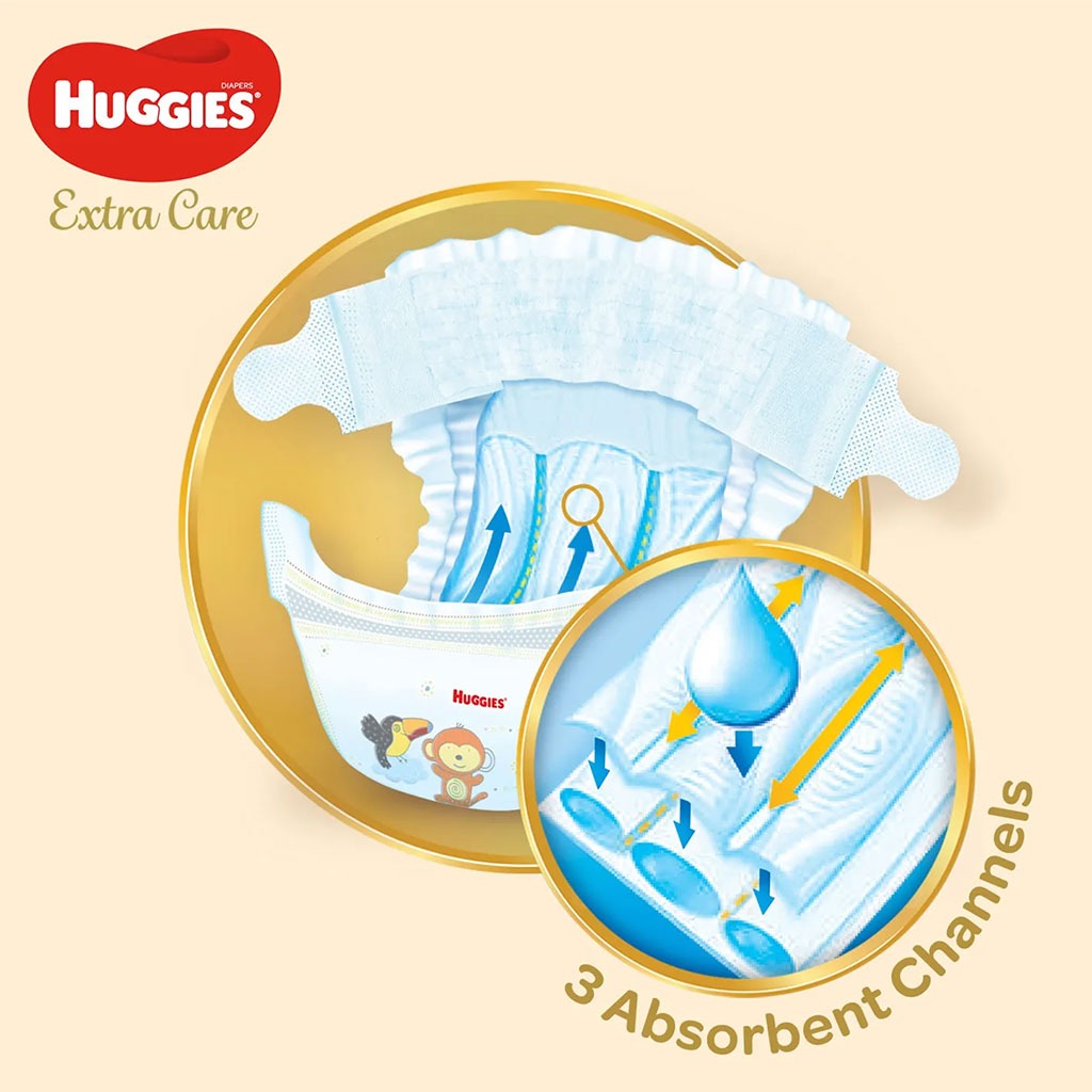 Huggies Extra Care Baby Diapers, Size 6, 15+Kg, Pack of 42's - Easy Pharmacy LLC
