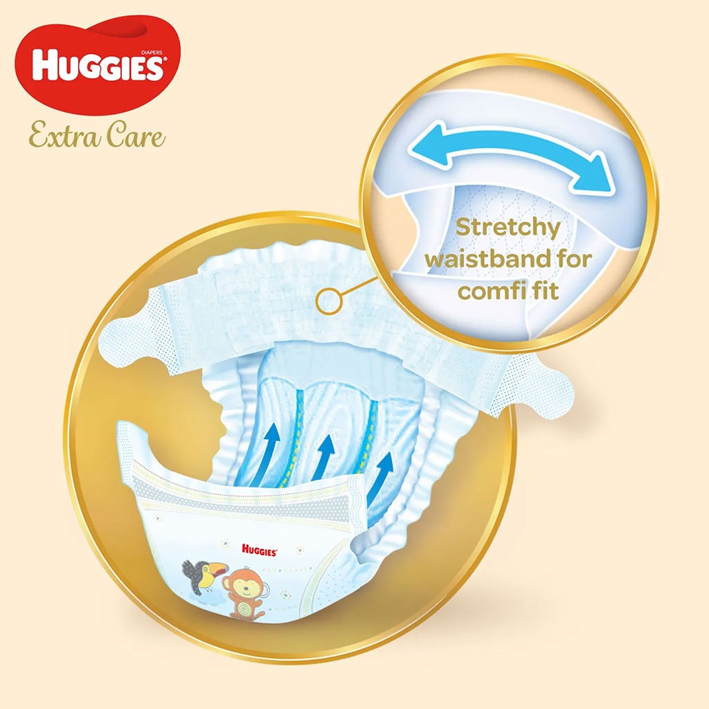 Huggies Extra Care Baby Diapers, Size 6, 15+Kg, Pack of 42's - Easy Pharmacy LLC