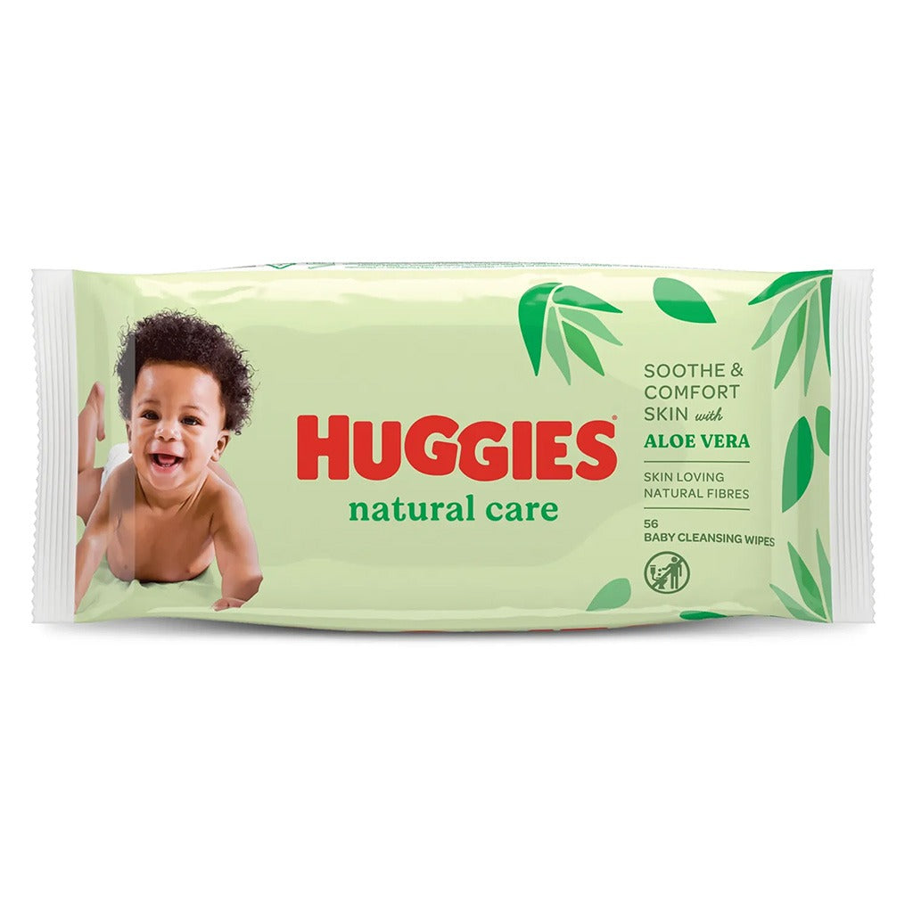 Huggies Natural Care Baby Wet Wipes With Aloe Vera, Pack of 56's - Easy Pharmacy LLC