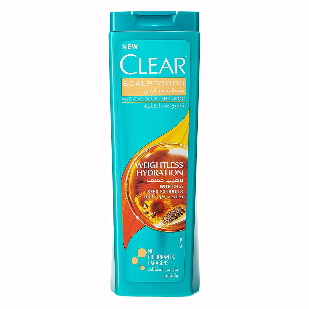 Clear Scalpfoods Weightless Hydration Anti-Dandruff Shampoo With Chia Seed Extracts 400ml - Easy Pharmacy LLC