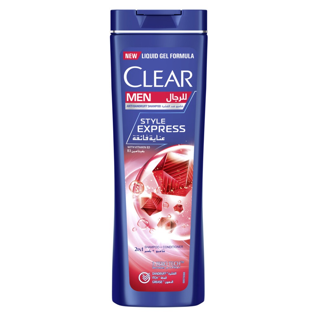 Clear Men Style Express Anti-Dandruff 2-In-1 Shampoo + Conditioner 200ml - Easy Pharmacy LLC