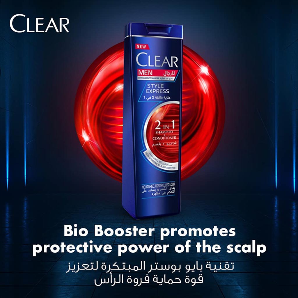 Clear Men Style Express Anti-Dandruff 2-In-1 Shampoo + Conditioner 200ml - Easy Pharmacy LLC