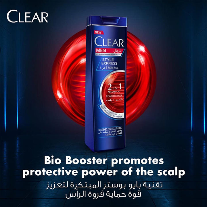 Clear Men Style Express Anti-Dandruff 2-In-1 Shampoo + Conditioner 200ml - Easy Pharmacy LLC