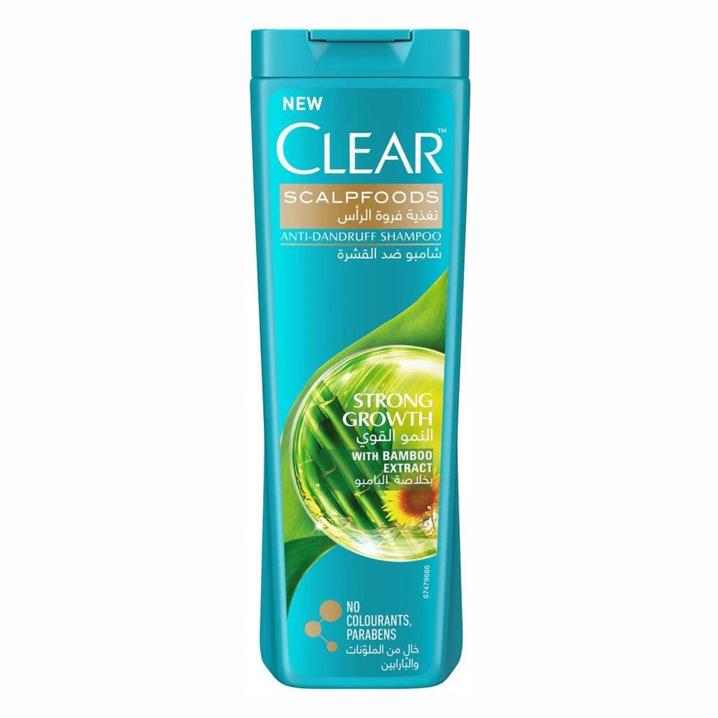 Clear Scalpfoods Strong Growth Anti-Dandruff Shampoo With Bamboo Extracts 400ml - Easy Pharmacy LLC