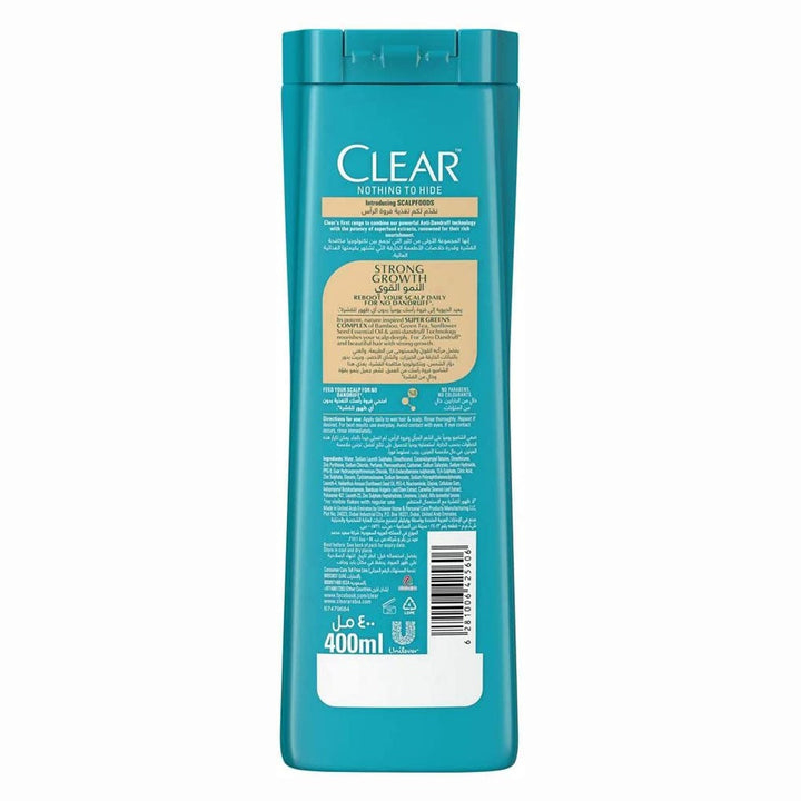 Clear Scalpfoods Strong Growth Anti-Dandruff Shampoo With Bamboo Extracts 400ml - Easy Pharmacy LLC
