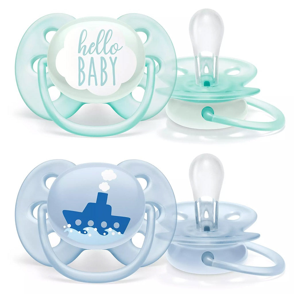 Philips Avent Ultra Soft Pacifier For 0-6 Months Baby, Pack of 2's SCF222/01 - Easy Pharmacy LLC