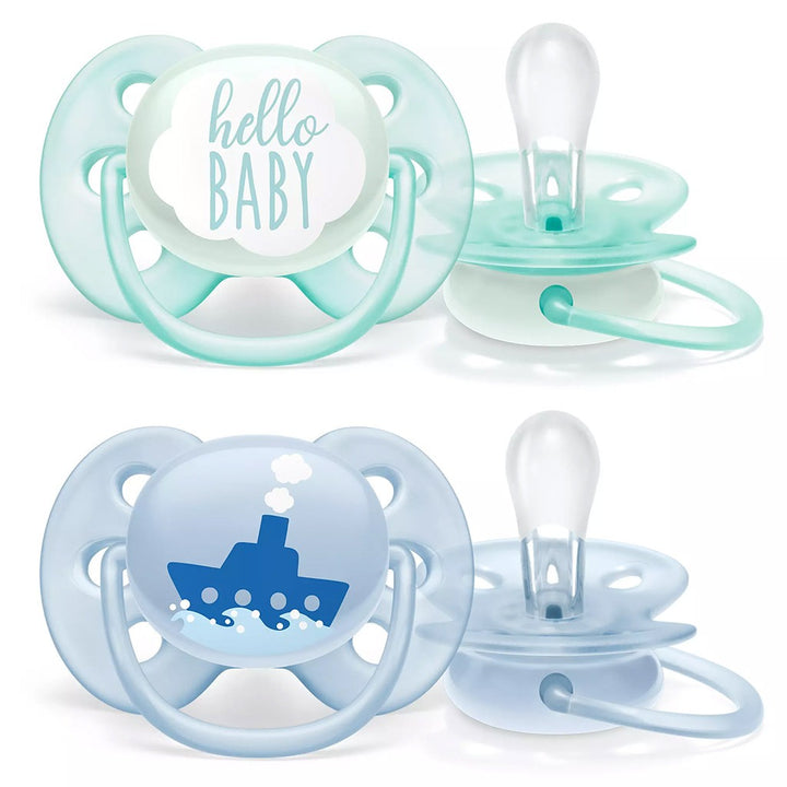Philips Avent Ultra Soft Pacifier For 0-6 Months Baby, Pack of 2's SCF222/01 - Easy Pharmacy LLC