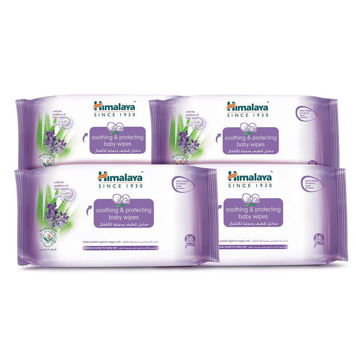 Himalaya Soothing & Protecting Baby Wipes 56's Pack of 4's - Easy Pharmacy LLC