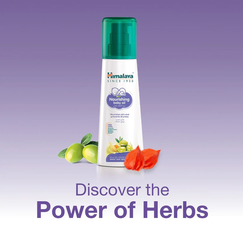 Himalaya Nourishing Baby Oil With Olive Oil and Winter Cherry 300ml - Easy Pharmacy LLC