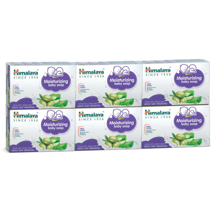 Himalaya Moisturizing Baby Soap With Aloe Vera And Olive Oil 125g, Pack of 6 - Easy Pharmacy LLC