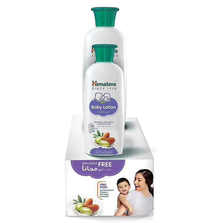 Himalaya Baby Lotion With Olive And Almond Oil 400ml + 200ml FREE PROMO PACK - Easy Pharmacy LLC