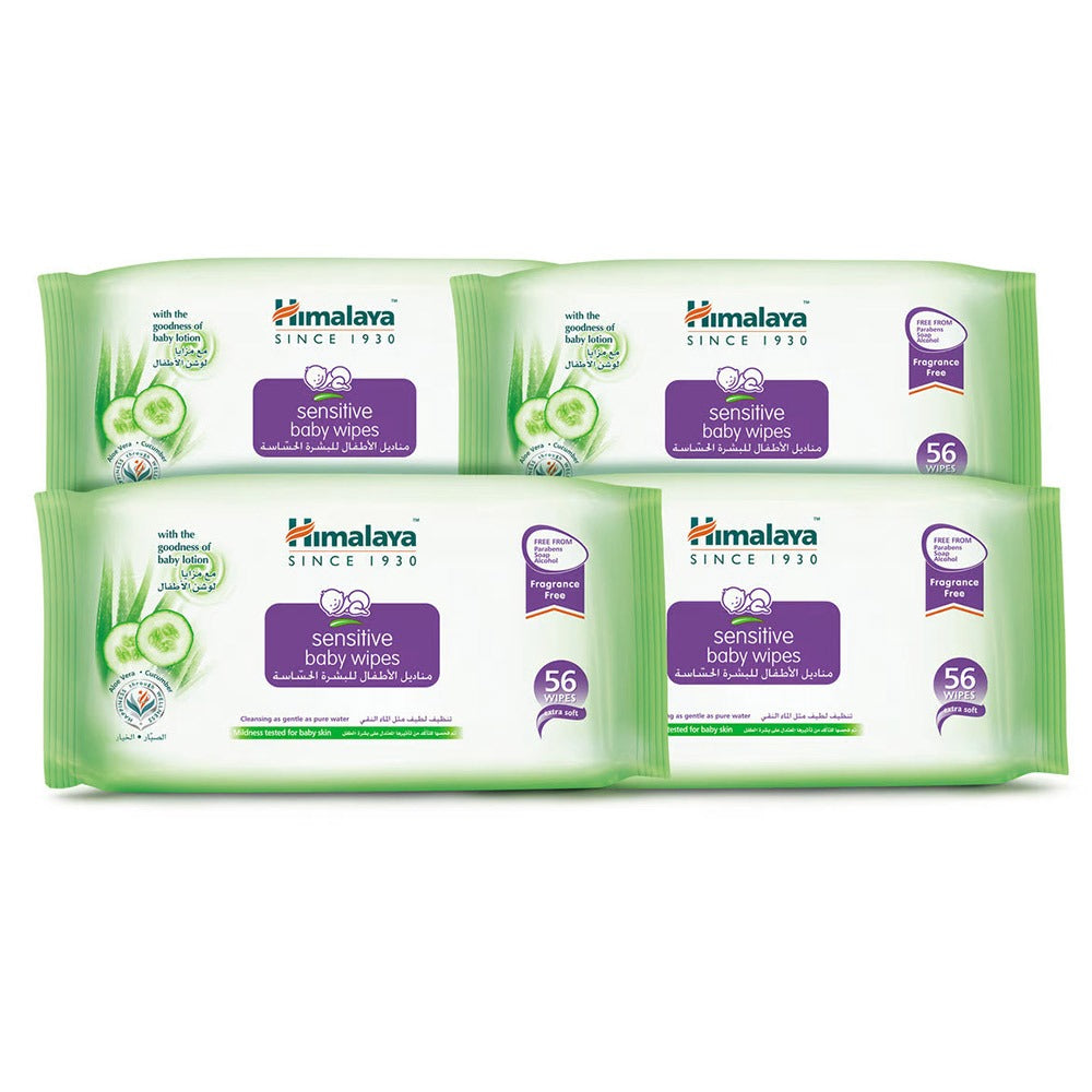 Himalaya Extra Soft Sensitive Baby Wipes 56's, Pack of 4's - Easy Pharmacy LLC