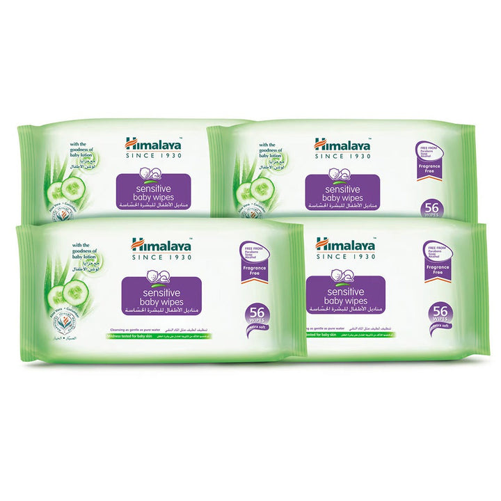 Himalaya Extra Soft Sensitive Baby Wipes 56's, Pack of 4's - Easy Pharmacy LLC