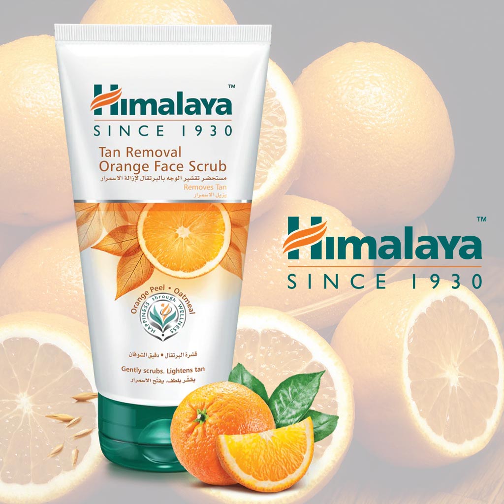 Himalaya Tan Removal Orange Face Scrub With Orange Peel And Oatmeal 150ml - Easy Pharmacy LLC