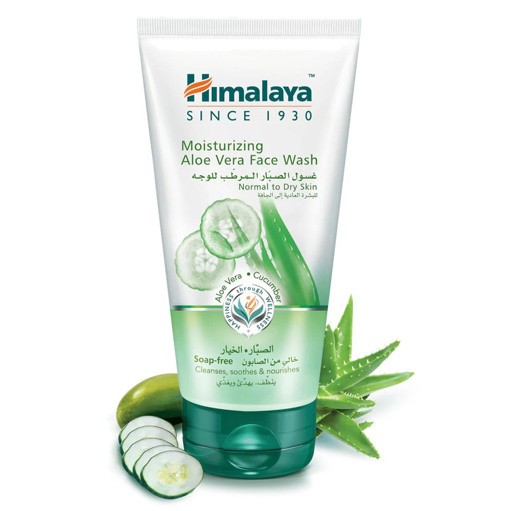Himalaya Aloe Vera Moisturizing Face Wash 150ml, Pack of 2 - Easy Pharmacy LLC