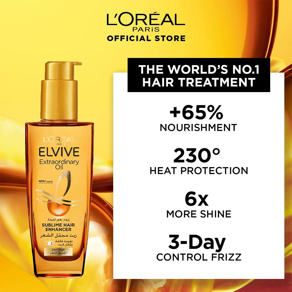 Loreal Paris Elvive Extraordinary Oil Sublime Hair Enhancer For Dry Hair 100ml - Easy Pharmacy LLC