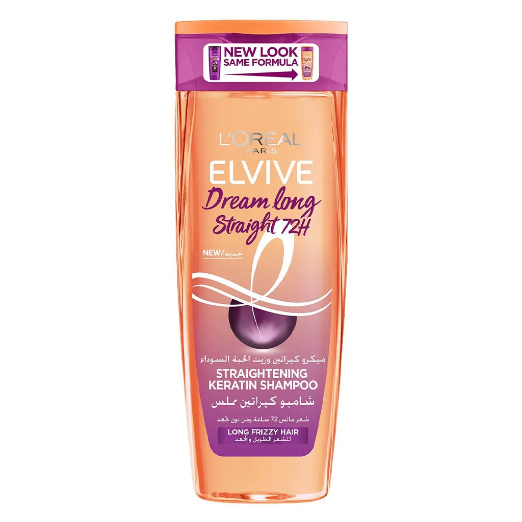 Loreal Elvive Dream Long Straight 72 Hours Straightening keratin Shampoo For Long Frizzy Hair 200ml - Easy Pharmacy LLC