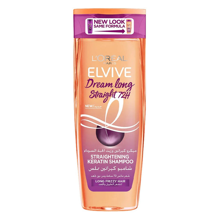 Loreal Elvive Dream Long Straight 72 Hours Straightening keratin Shampoo For Long Frizzy Hair 200ml - Easy Pharmacy LLC