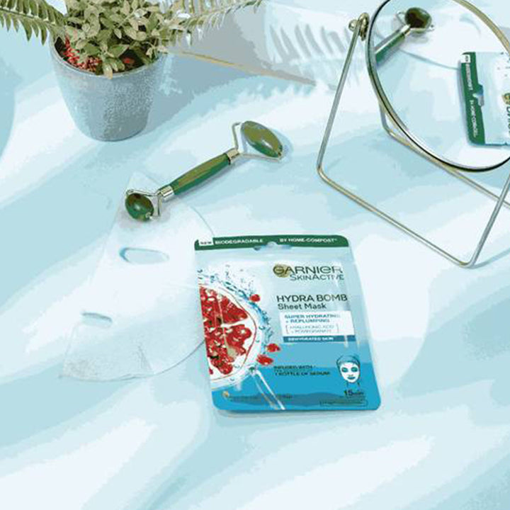 Garnier SkinActive Hydra Bomb Pomegranate Serum Sheet Mask With Hyaluronic Acid For Dehydrated Skin, Pack of 1's - Easy Pharmacy LLC
