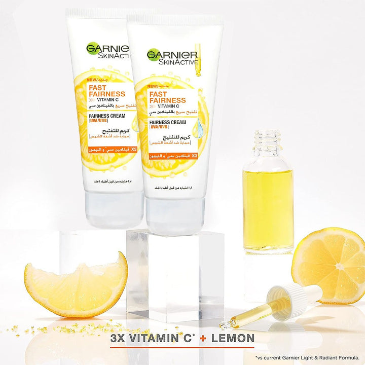 Garnier SkinActive Fast Fairness Day Cream With 3x Vitamin C & Lemon 100ml - Easy Pharmacy LLC
