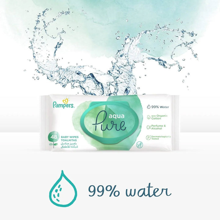 Pampers Aqua Pure Baby Wet Wipes, Pack of 144's - Easy Pharmacy LLC
