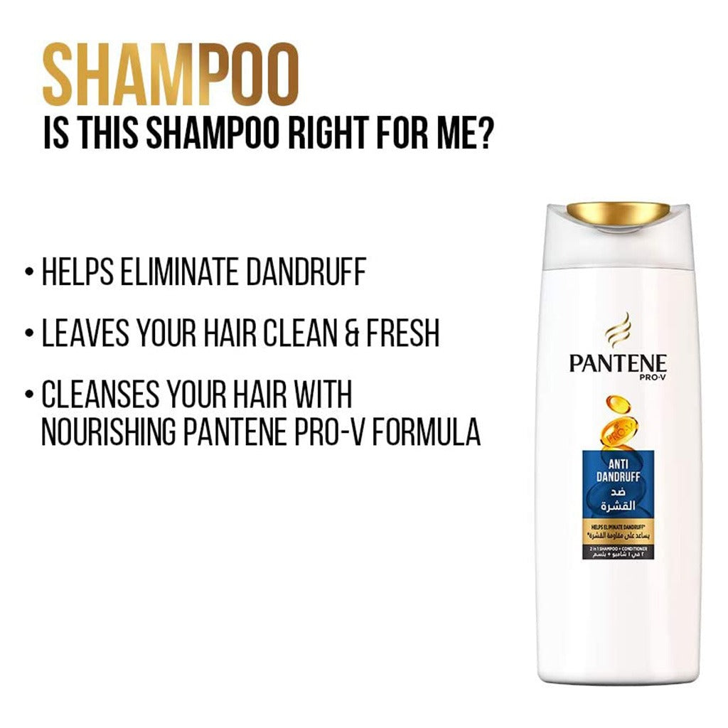 Pantene Pro-V Anti-Dandruff 2-In-1 Shampoo + Conditioner 400ml - Easy Pharmacy LLC