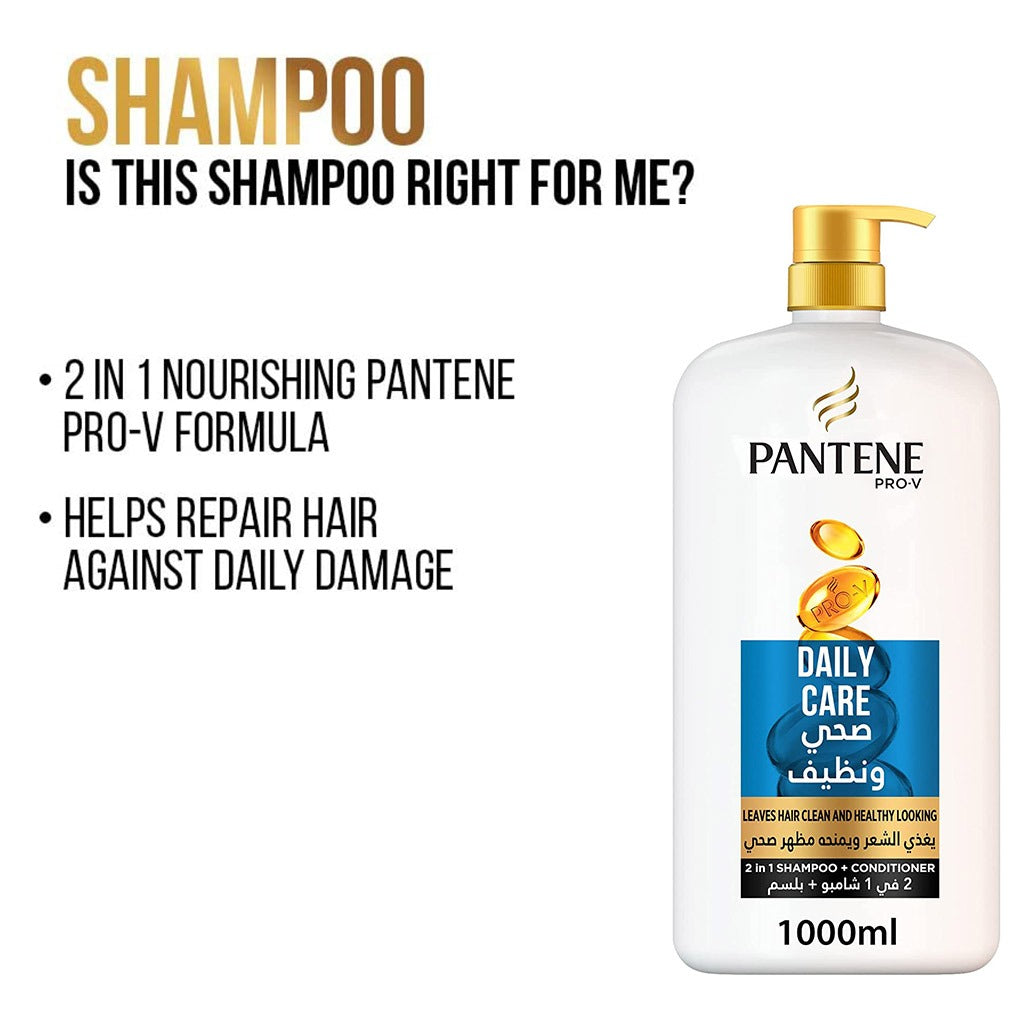 Pantene Pro-V Daily Care 2-In-One Shampoo + Conditioner 1L - Easy Pharmacy LLC