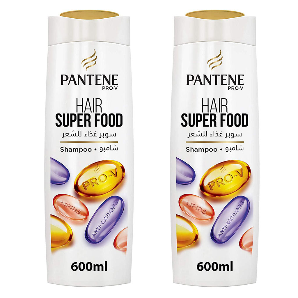 Pantene Pro-V Hair Super Food Shampoo 600ml, Pack of 2's - Easy Pharmacy LLC