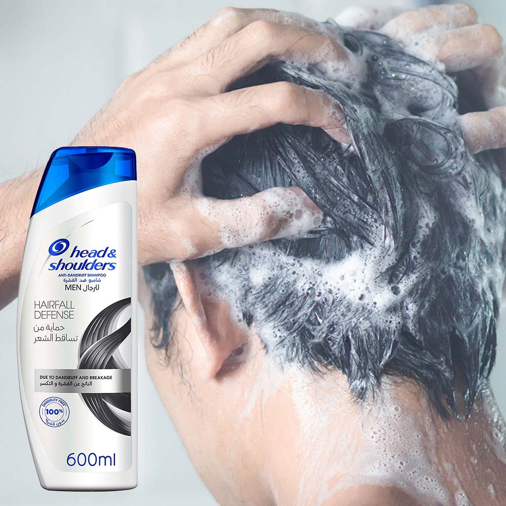 Head & Shoulders Hairfall Defense Anti-Dandruff Shampoo For Men 600ml - Easy Pharmacy LLC