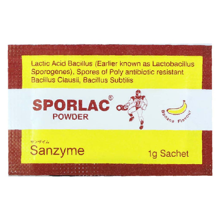Sporlac 50mg Probiotic Banana Flavoured Oral Powder Sachet 1g, Pack of 5's - Easy Pharmacy LLC