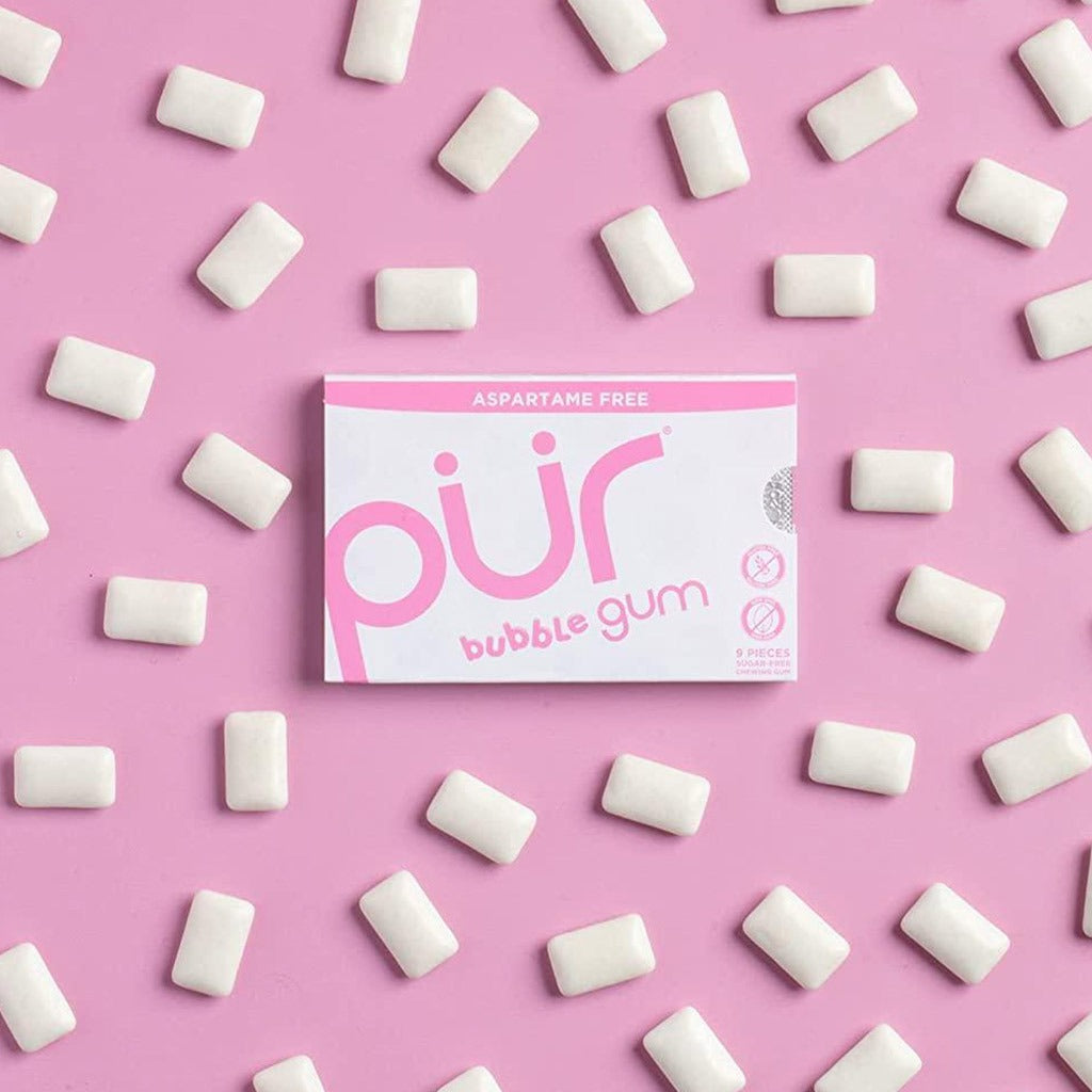 Pur Aspartame & Sugar Free Bubble Gum With Xylitol 9 Pieces - Easy Pharmacy LLC