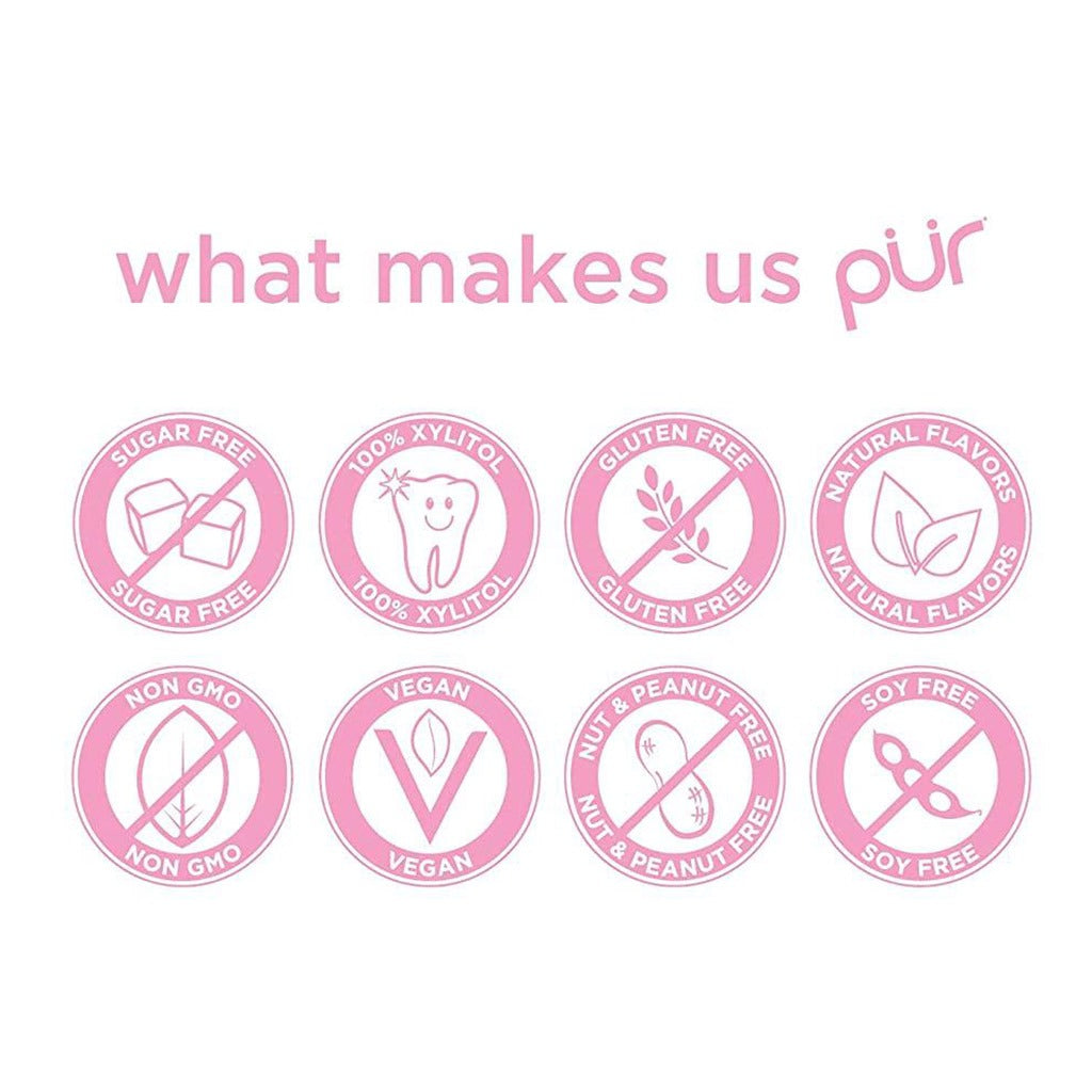 Pur Aspartame & Sugar Free Bubble Gum With Xylitol 9 Pieces - Easy Pharmacy LLC
