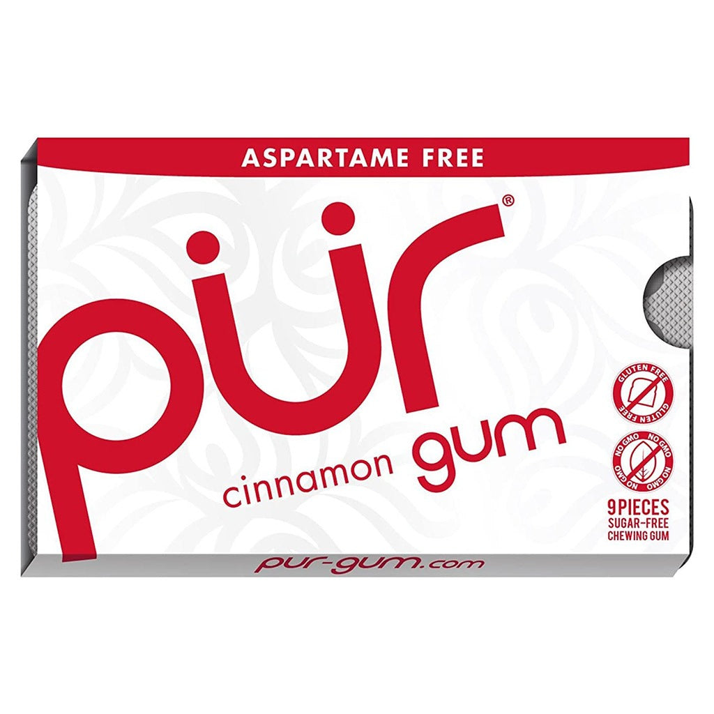Pur Aspartame & Sugar Free Cinnamon Chewing Gum With Xylitol 9 Pieces - Easy Pharmacy LLC